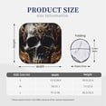 thumbnail image 3 of Saiise Gold Pattern Black Skull for Foldable Car Sun Shades (2-Pack) Offer Sun Protection with an Easy-fold Design for Convenient Windshield Shading-Small, 3 of 6