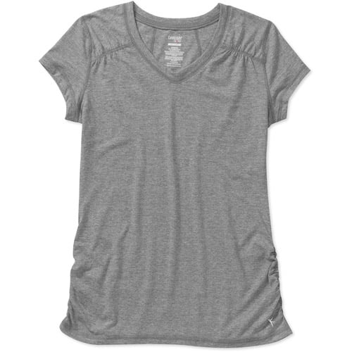 Women s Dri More Active Fitted Vneck T Shirt With Shirring and