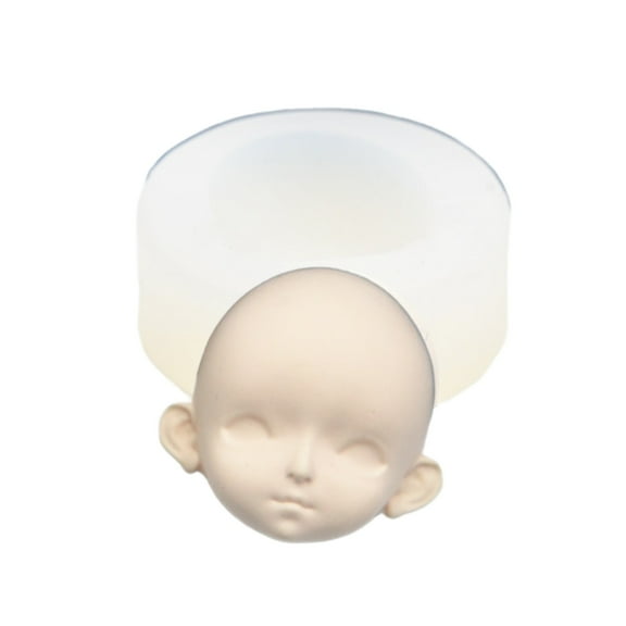 ROCKROK Cute Doll Head Face Silicone Mold DIY Clay Moulds Decorating Tools Craft Moulds