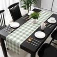 thumbnail image 3 of Sage Green Checkered Table Runner 108 Inches Long, Farmhouse Buffalo Plaid Kitchen Coffee Dining Table Decoration for Home Party Birthday Wedding Home Decor 13x108 Inches, 3 of 8