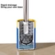 thumbnail image 4 of Fiudx Liquidación de ahorros de verano Escobilla De Inodoro Con Cerdas Duras Kit De Cepillo Para Tazón De Limpieza De Baño Cepillo Limpiador De Inodoro Moderno Y Compacto Cerdas De Mango Largo Para B, 4 of 7