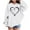 White, variant on Babcutegg Girls Valentine's Day Sweatshirts Lightweight Graphic Tee Hoodies Long Sleeve Casual Fashion Girls Clothes Black Size 9