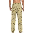 thumbnail image 2 of Yellow Flowers Ghost Pajama Pants, Men's Lounge Pants Light with Drawstring and Pockets, Christmas New Year Birthday Father's Day Gifts, Medium, 2 of 7