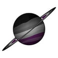 thumbnail image 2 of CafePress - Planet And Rings In Asexual Pride Flag Colors - Sherpa Fleece Throw Blanket 60" x 50", 2 of 5