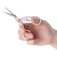 thumbnail image 2 of Stork Bird Rounded Safety Tip Embroidery Craft Stainless Steel Crane Scissors - White - 3 Pairs, 2 of 7