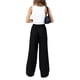 thumbnail image 4 of SAYOO Pantalones de pierna ancha casuales para mujer Pantalones sueltos básicos de cintura elástica de color sólido para mujer SAYOO  perder, 4 of 5