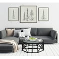 thumbnail image 6 of Kate and Laurel Sylvie Minimalist Evergreen Trees Sketch Framed Canvas Wall Art by The Creative Bunch Studio, 30x30 Gray, Chic Modern Art for Wall, 6 of 6