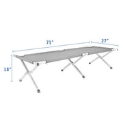 UBesGoo Folding Chaise Lounge Outdoor Portable Folding Camping Bed Cot Green