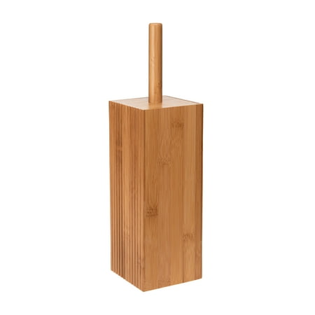 Bath Bliss Tall Square Bamboo Toilet Bowl Brush