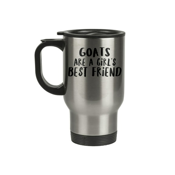 Goat Lover Travel Mug – Funny Farm Stainless Steel Coffee Cup, 14oz Insulated Gift for Women