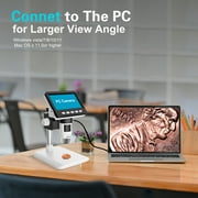 BEBANG 4.3 Coin Microscope, 1080p, 8 LED Lights, Digital Microscope for Adults Kids, Windows MacOS Compatible, 32GB