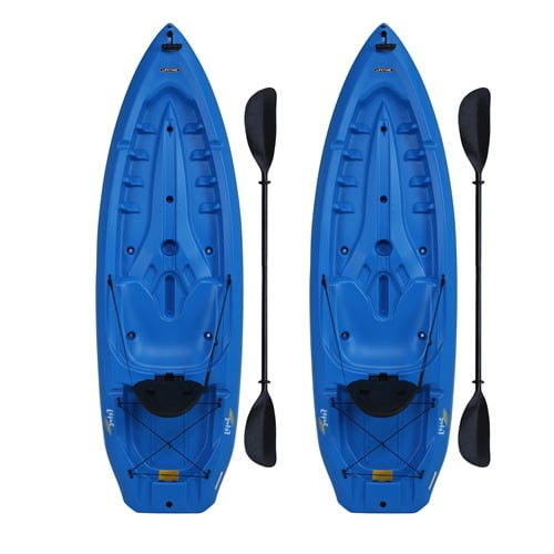 Lifetime Sit On Top Kayak, Lotus 8' Blue, Set of 2