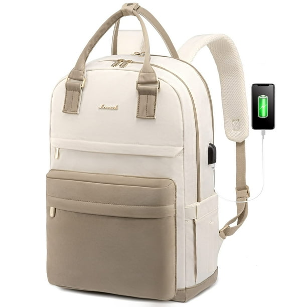 Mochila para portátil LOVEVOOK para mujer de 17,3" con puerto USB a prueba de agua