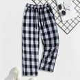 thumbnail image 4 of Havenx Mens Pajama Pants Plaid Pajamas Pants 2025 Plus Size Sleep Pants Elastic Waist Wide Leg Soft Lounge Pants,Black S, 4 of 6