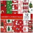 thumbnail image 2 of Christmas Scrapbook Paper, Xmas Scrapbooking Paper Set, 12 Sheets 6x6 Inch Single-Sided Christmas Theme Scrapbooking Paper for Card Making, DIY Crafts, Sturdy Non-Fading Paper Sheets, 2 of 8