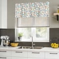 thumbnail image 4 of 2 Pack Valances for Window, Teal Orange Eucalyptus Short Curtains for Kitchen Bedroom Living Room, Weeping Botanical Leaves Rod Pocket Small Window Treatment Valance Drapes 42 x 18 Inch, 4 of 8