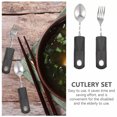 TUMALL Indoor Adaptive Utensils Food Eating Tableware Bendable Fork and