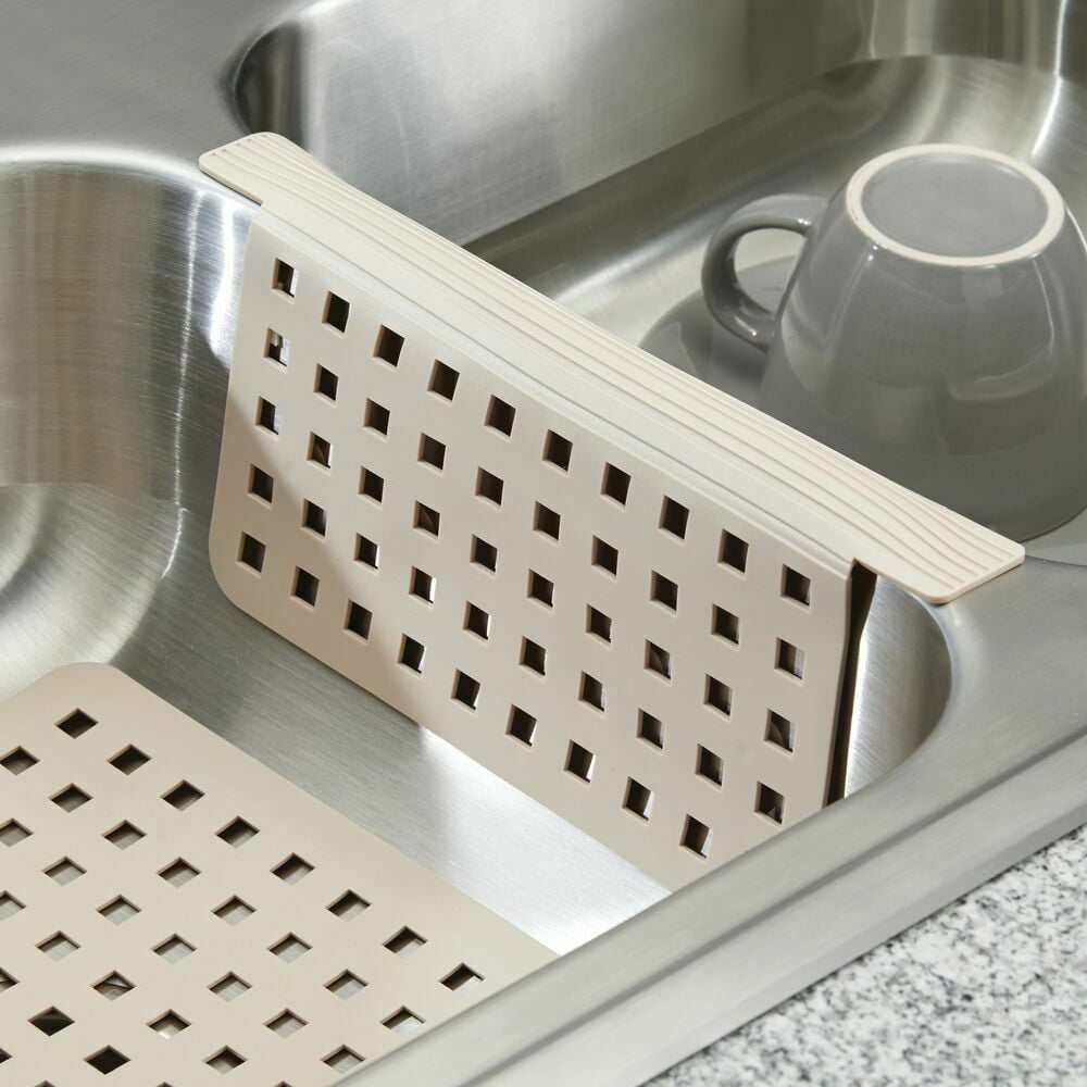 mDesign Kitchen InSink Protector Set 1 Sink Saddle, 1 Sink Mat