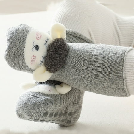 

FZM Christmas Toddlers Winter Floor Socks Thickened Autumn And Winter Warm Lamb Mid Calf Socks Children s Socks