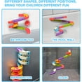 Fun Little Toys 49 Pcs Bath Toys for Toddlers Building Wall Bathtub Toy