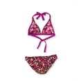 thumbnail image 2 of Becca Womens Printed Reversible 2 Piece Bikini, Purple, Medium, 2 of 2