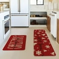 thumbnail image 2 of Xmas Trees Snowflake Let It Snow Christmas Kitchen Mats Set of 2, Winter Decor Low-Profile Kitchen Rugs for Floor - 17x29 and 17x47 Inch, 2 of 6