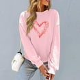 thumbnail image 5 of Fznquz 2026 Valentines Sweatshirts for Women Casual Sweatshirt Long Sleeve Pink Winter Crew Neck Shirts M, 5 of 6
