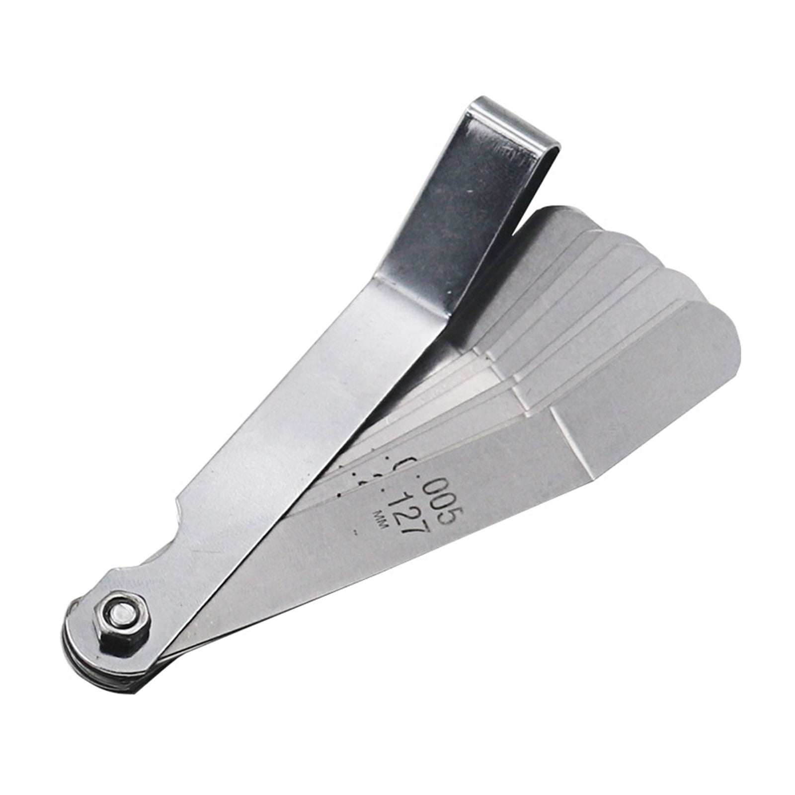 Feeler Gauge Metric 0.127-0.508mm 0.005-0.020 Inch Valve Offset Feeler Gauge High Strength 16 Blade Easy To Use ,Easy to Use