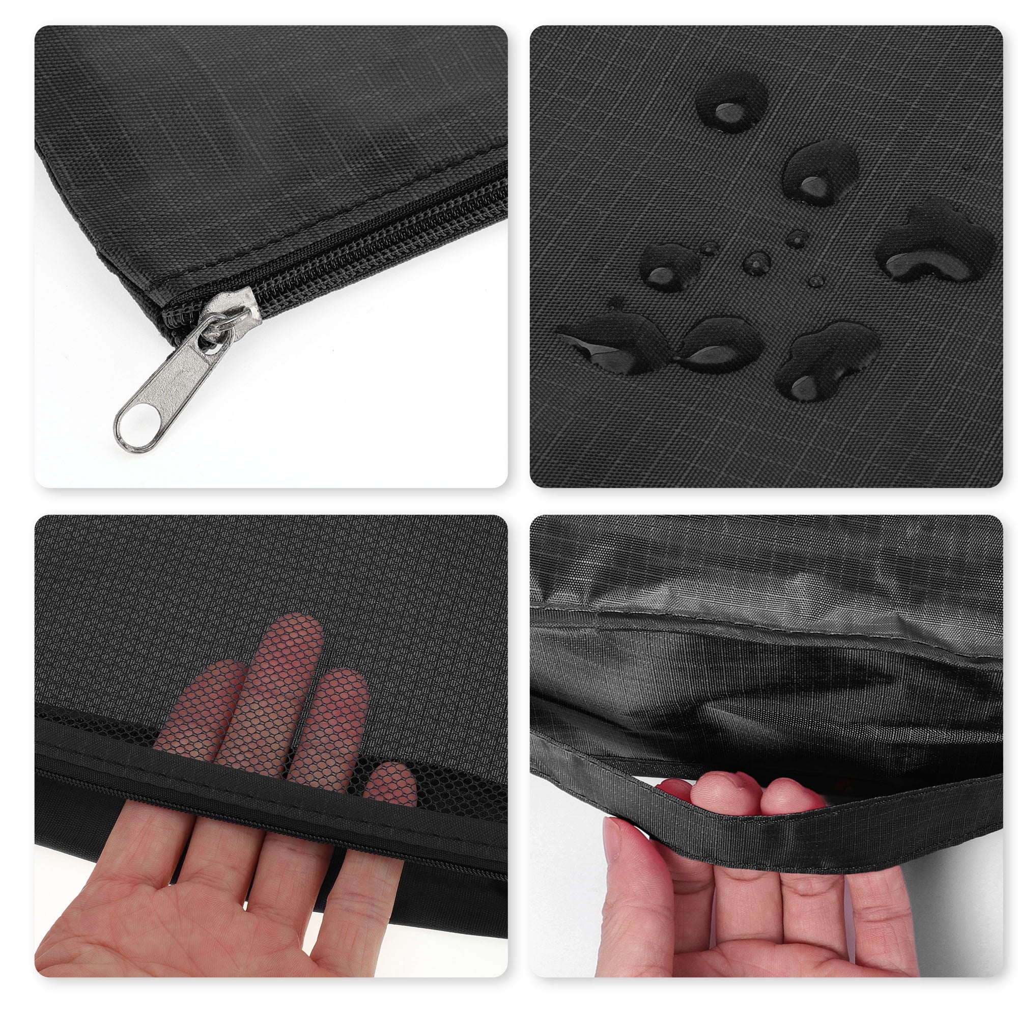 Unique Bargains 8 Pcs Zipper Design Packing Cube Set for Luggage Black