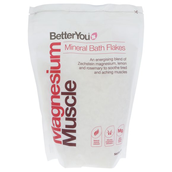 Sal de baño de magnesio para músculos de BetterYou para unisex, 35,2 oz