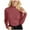131#Watermelon Red, variant on Women's Mock Turtleneck Long Sleeve Ribbed Stretch Fitted, Thermal Lightweight Undershirt Beige ONE SIZE