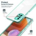 thumbnail image 4 of for Samsung A51 4G Luxury case, Hybrid Soft Silicone Bumper & Crystal Clear Hard PC Back,3 in 1 Military Drop Protection Transparent, Camera Lens Protection Case for Samsung Galaxy A51 4G, Green, 4 of 7