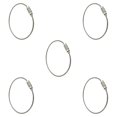 thumbnail image 3 of Langgg Wire Keychain Stainless Steel Cable Loop Keyring Home Car Keys Organization Hanging Luggage Tag Outdoor Gadget Cable Key Ring silver 15cmx2mm 5Set, 3 of 6