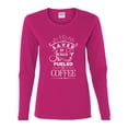 thumbnail image 2 of Wild Bobby Saved By Jesus Fueled By Coffee Inspirational/Christian Women Graphic Long Sleeve Tee, Fuschia, X-Large, 2 of 5