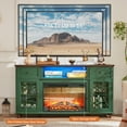 thumbnail image 6 of Green Fireplace TV Stand with 26.1" White Electric Fireplace for TVs Up to 65",59" Modern Wood Media TV Console with Fireplace for Living Room, 6 of 9