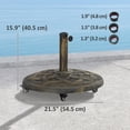 thumbnail image 3 of Outsunny Base Ronde pour Parasol de Patio avec Roues, Support de Parasol en Résine Bronze, 3 of 10
