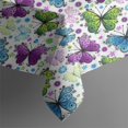thumbnail image 4 of Colorful Butterfly Pattern Rectangle Tablecloth 60"x102",Waterproof Polyester Rectangle Table Cloth, Wipeable Spillproof Polyester Tablecloth for Dining, Camping, Indoor and Outdoor, 4 of 5