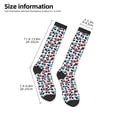 thumbnail image 5 of Daiia Sports Socks Heart Panda Printed Novelty Crew Socks for Men Women Knee High Socks Cotton Socks Soft & Breathable Support Unisex Socks, 5 of 9