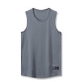 thumbnail image 5 of Camiseta de baloncesto de secado rápido para hombre, de color sólido, para crossfit, deportes masculinos, maratón, correr, camiseta sin mangas, gimnasio, trotar, chaleco de fitness, 5 of 5