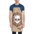 thumbnail image 2 of XMXT 1 Pcs Waterproof Kitchen Cooking Apron, Skeleton Spider Web Insect Adjustable Aprons for Women Men with Pockets, 2 of 9