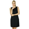 thumbnail image 7 of Bimba Women Short Mini Black Dress Sleeveless Rayon Made Bodycon Dress, 7 of 7