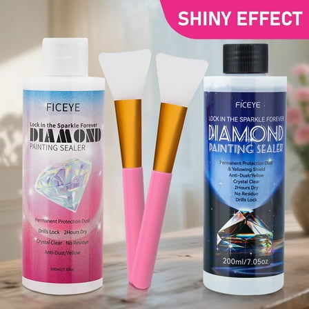 400ml Diamond Art Sealer Kits for Adults, Large Capacity Glue as Diamond Painting Accessories and Jigsaw Puzzles Tools