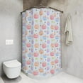 thumbnail image 2 of Halloween Pumpkin Candy Bucket Shower Curtains, Jack O Lantern Bathroom Decor, Colorful Shower Curtain, Grandmillennial, Preppy, Home Decor 66x72in, 2 of 5