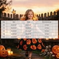 thumbnail image 4 of WXFAZCVU Girls Dresses Halloween Pumpkin Print Ruffle Sleeve Round Neck Fall Party Dresses Size 4-5 Years, 4 of 4