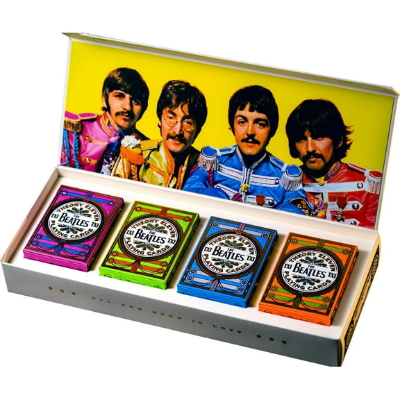 theory11 The Beatles Playing Cards Box Set - Four Deck Premium Collection