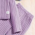thumbnail image 6 of NOLDARES Infant Kids Girl 2 Piece Winter Clothing Set Long Sleeve Crewneck Tee and Pants Cute Print Outfits Clothes(Purple,11-12 Y), 6 of 7
