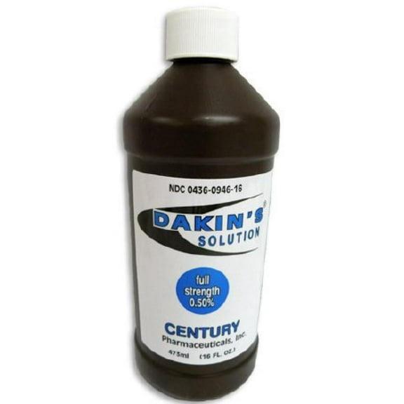 Dakin's Full Strength Antimicrobial Wound Cleanser - Sodium Hypochlorite, 16 ounce Bottle, 1 Count