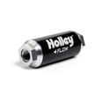 thumbnail image 1 of Holley Performance Fuel Filter 162-572 Dominator; In-Line; -12 AN Inlet/Outlet; 2 Inch Diameter x 5-1/2 Inch Length; 100 Micron Stainless Steel Woven Mesh Element; Black Anodized; Billet Aluminum, 1 of 3