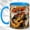 Blue, variant on Guitar Skeleton Coffee Mug, Folk Music Skull Mug, Ceramic 11 oz
