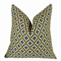 Plutus Luv Handmade Double Sided Throw Pillow - Lavender - White & Yellow - 18 x 18 in.